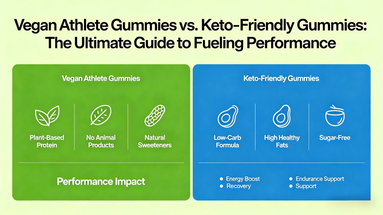 Vegan Athlete Gummies vs. Keto-Friendly Gummies: The Ultimate Guide to Fueling Performance
