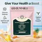 Premium Feminine Balance Gummies for Women, Hawaiian Pineapple Gummies for Women PH Balance Support - Immune Support Gluten-Free - 60 Gummies - 30 Servings