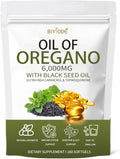 Oil of Oregano with Black Seed Oil, Oil of Oregano Softgels, 6000mg Pure & Natural Supplement, Immune Support | Improving Gut Health | Boosts Energy, Non-GMO, Gluten Free (1)