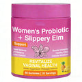 Juicy Probiotic Gummies for Women, Pineapple Flavor, pH Balance and Gut Health Support with Slippery Elm, Vegan