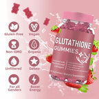 BIYODE Glutathione Gummies 500mg with Hydrolyzed Collagen, 60 Count, High Potency Skin Whitening & Anti-Aging Supplement, Natural Antioxidant for Freckle & Wrinkle Reduction, Sugar Free, Gluten Free, Vegan, 60 Gummies