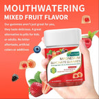 BIYODE Magnesium Glycinate Gummies 400mg, High Absorption Magnesium Supplement for Relaxation, Sleep, Stress & Anxiety Relief, Supports Heart, Nerves, Bones & Muscles, Mixed Fruit Pulp Flavor, Vegan, 60 Gummies