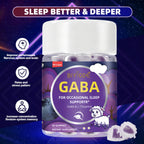 GABA Sleep Gummies with L-Theanine - 60 Count Sugar-Free Gluten-Free Natural Sleep Support Supplement for Occasional Rest, Deeper Sleep & Stress Relief, Easy-Absorb Fermented Formula