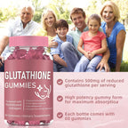 BIYODE Glutathione Gummies 500mg with Hydrolyzed Collagen, 60 Count, High Potency Skin Whitening & Anti-Aging Supplement, Natural Antioxidant for Freckle & Wrinkle Reduction, Sugar Free, Gluten Free, Vegan, 60 Gummies