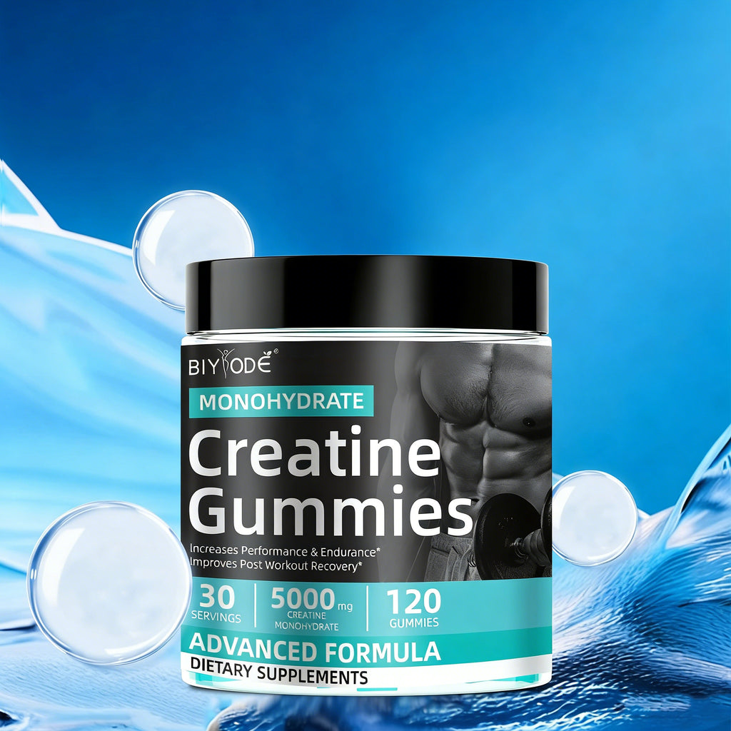Creatine Monohydrate Gummies - 5000mg Per Serving, 120 Count (30 Servings) Creatine Supplements for Men & Women, Boost Workout Performance, Endurance & Post-Workout Recovery, Advanced Formula Dietary Supplement