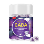 GABA Sleep Gummies with L-Theanine - 60 Count Sugar-Free Gluten-Free Natural Sleep Support Supplement for Occasional Rest, Deeper Sleep & Stress Relief, Easy-Absorb Fermented Formula