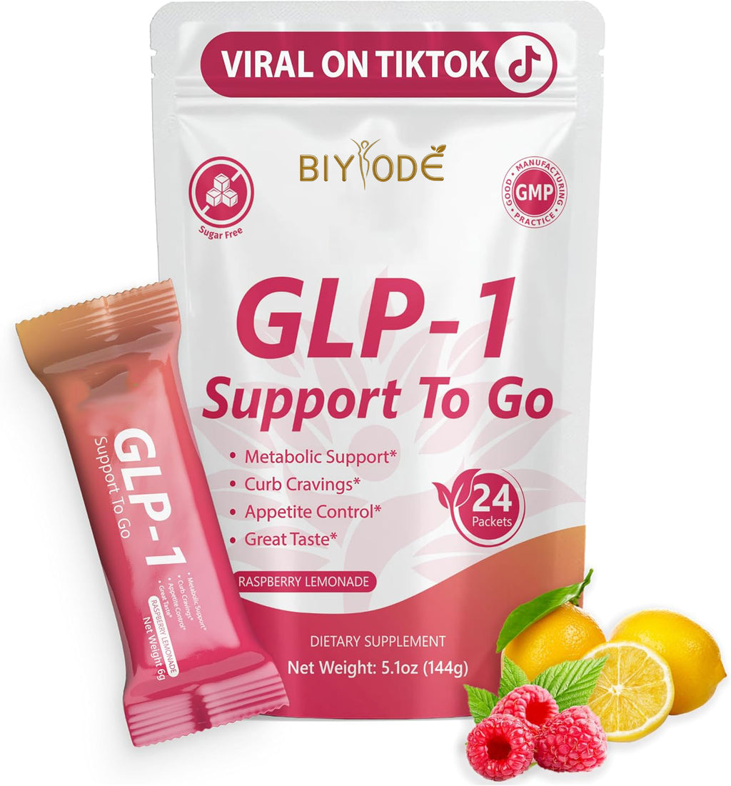 GLP-1 Supplement | Natural GLP-1 Production | GLP 1 Booster Drink Mix to Control Appetite and Cravings | Great Tasting Metabolic Support - Yerba Mate, Garcinia Cambogia, Berberine