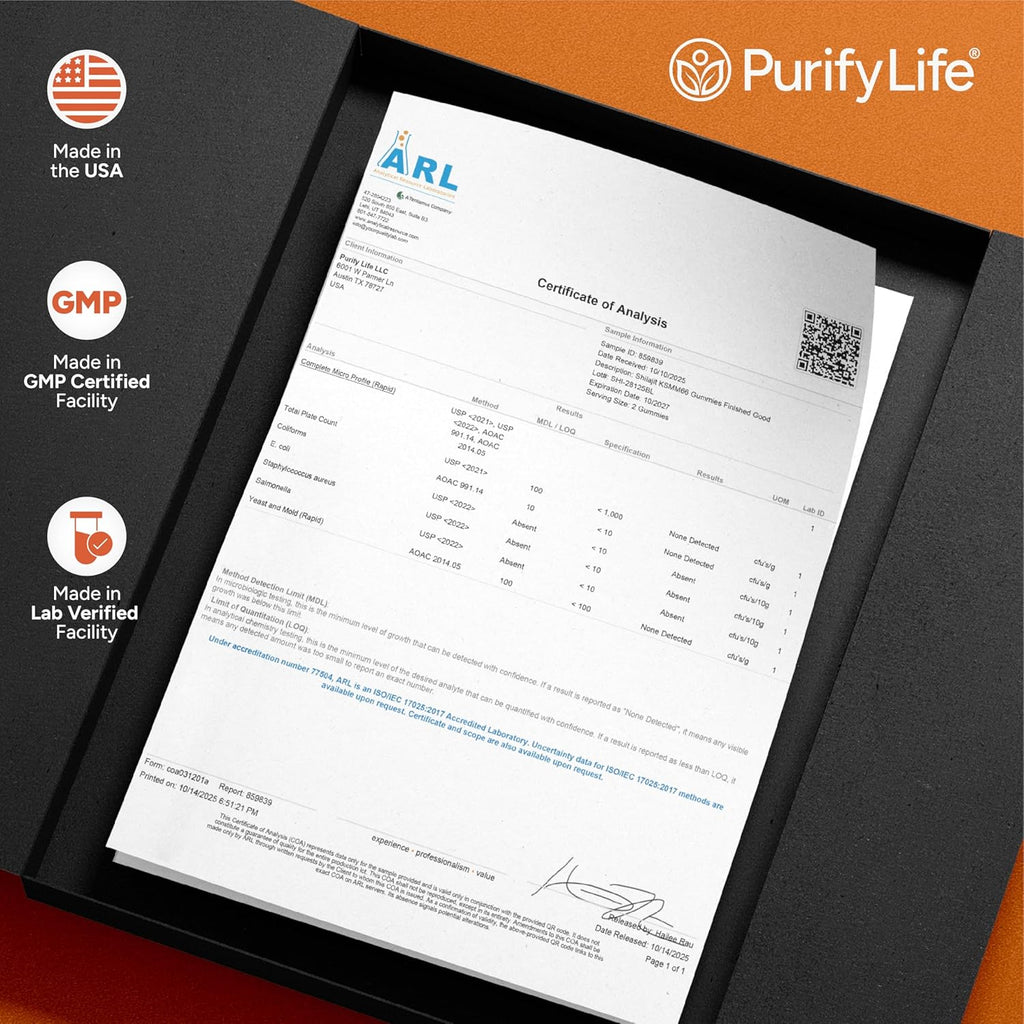 Himalayan Shilajit Gummies for Men & Women - Shilajit with KSM-66 Ashwagandha & Shatavari for Energy, Hormone & Stress Support - Vegan, Sugar-Free, Non-GMO Adaptogens - Black Currant Inspired - 60ct