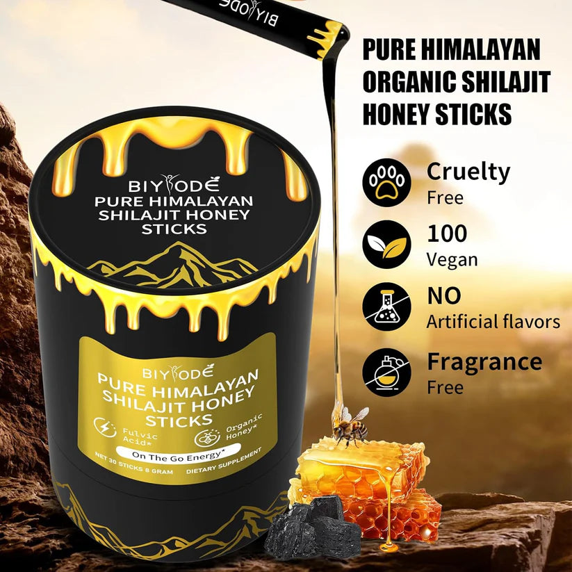 Himalayan Shilajit Honey Sticks – Pure & Organic