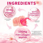 BIYODE Collagen Gummies 60 Count, Strawberry Flavor Sugar Free Supplement with 100mg Fish Collagen Peptides & Vitamin C, Supports Skin Hydration, Reduces Fine Lines, Boosts Skin, Hair & Nail Health, Promotes Joint Support, Vegan Dietary Supplement