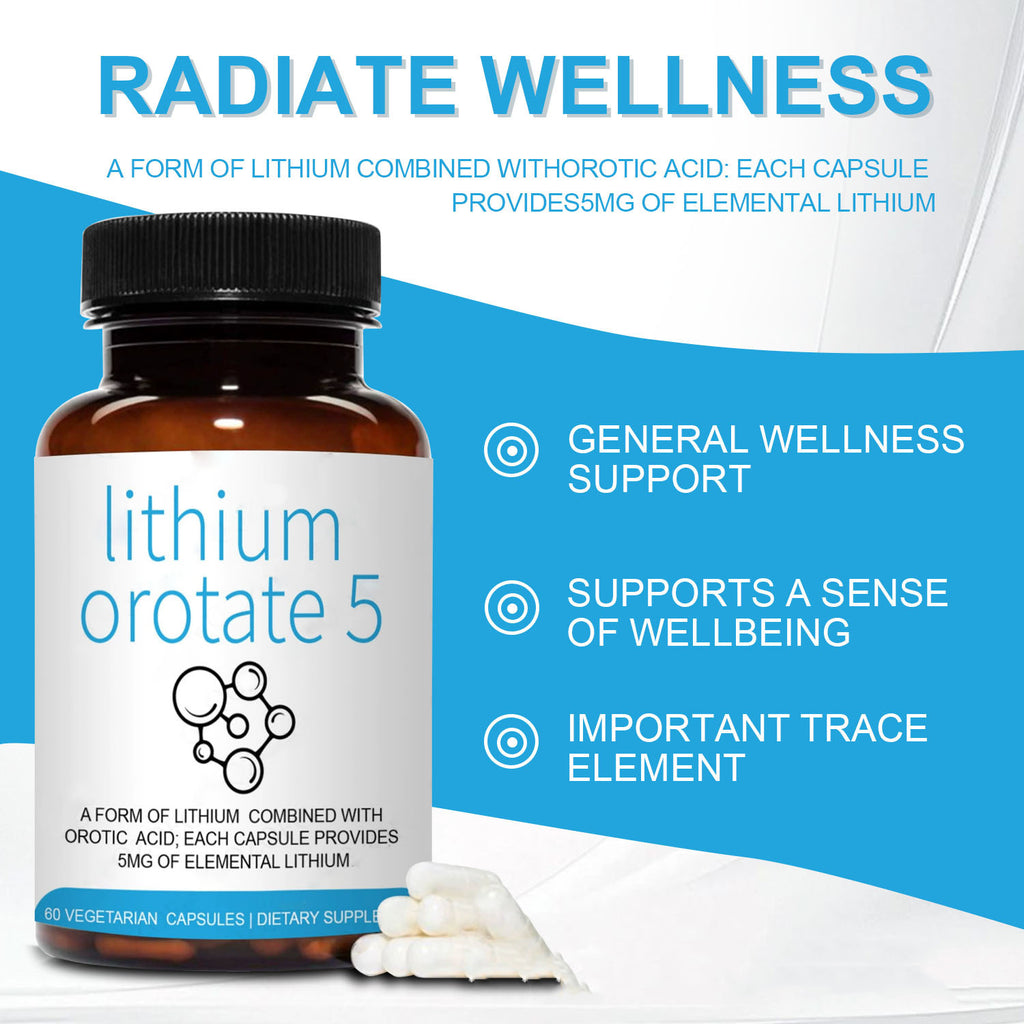 Lithium Orotate Intestinal Capsules Health Care Body Supplements