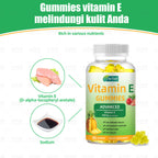 BIYODE Advanced Vitamin E Gummies 450mg, High Potency Vitamin E Supplement for Immune Support, Antioxidant, Skin & Eye Health, Sugar Free, Pectin-Based, Water Soluble, Delicious Pineapple Strawberry Flavor, 60 Gummies