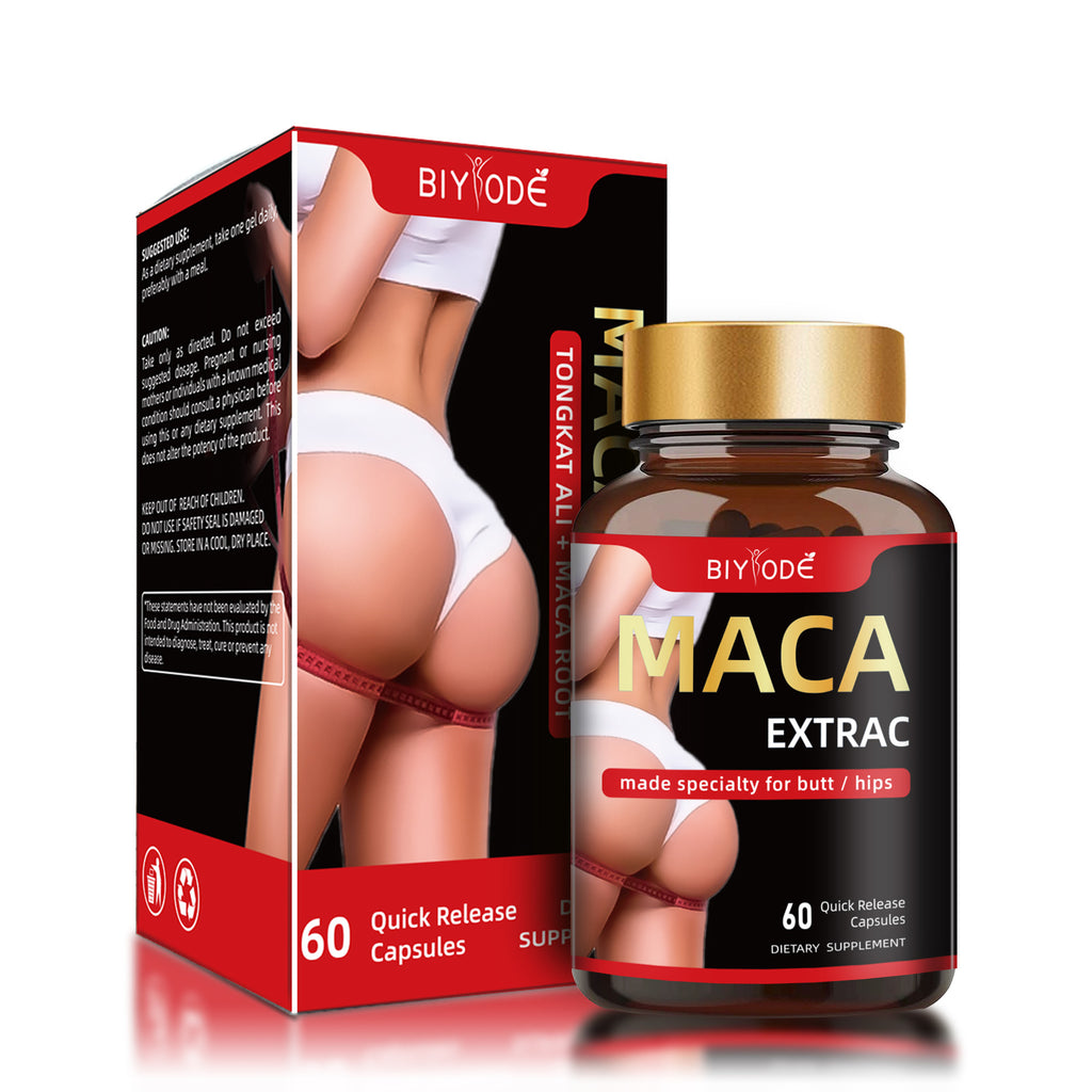 Maca Extract 3000mg for Curves | Natural Butt Enhancement Pills for Women | 60 Capsules | Booty, Hips, Hormonal Balance Support Supplement | All Natural Ingredients, Non-GMO