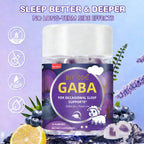 GABA Sleep Gummies with L-Theanine - 60 Count Sugar-Free Gluten-Free Natural Sleep Support Supplement for Occasional Rest, Deeper Sleep & Stress Relief, Easy-Absorb Fermented Formula