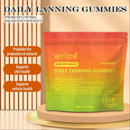 BIYODE Sour Watermelon Daily Tanning Gummies with Astaxanthin, Lycopene & Beta Carotene - 60 Gummies, Melanin Production Supplement for Natural Glow, Supports Skin Health, Vegan, No Added Sugar, 180g