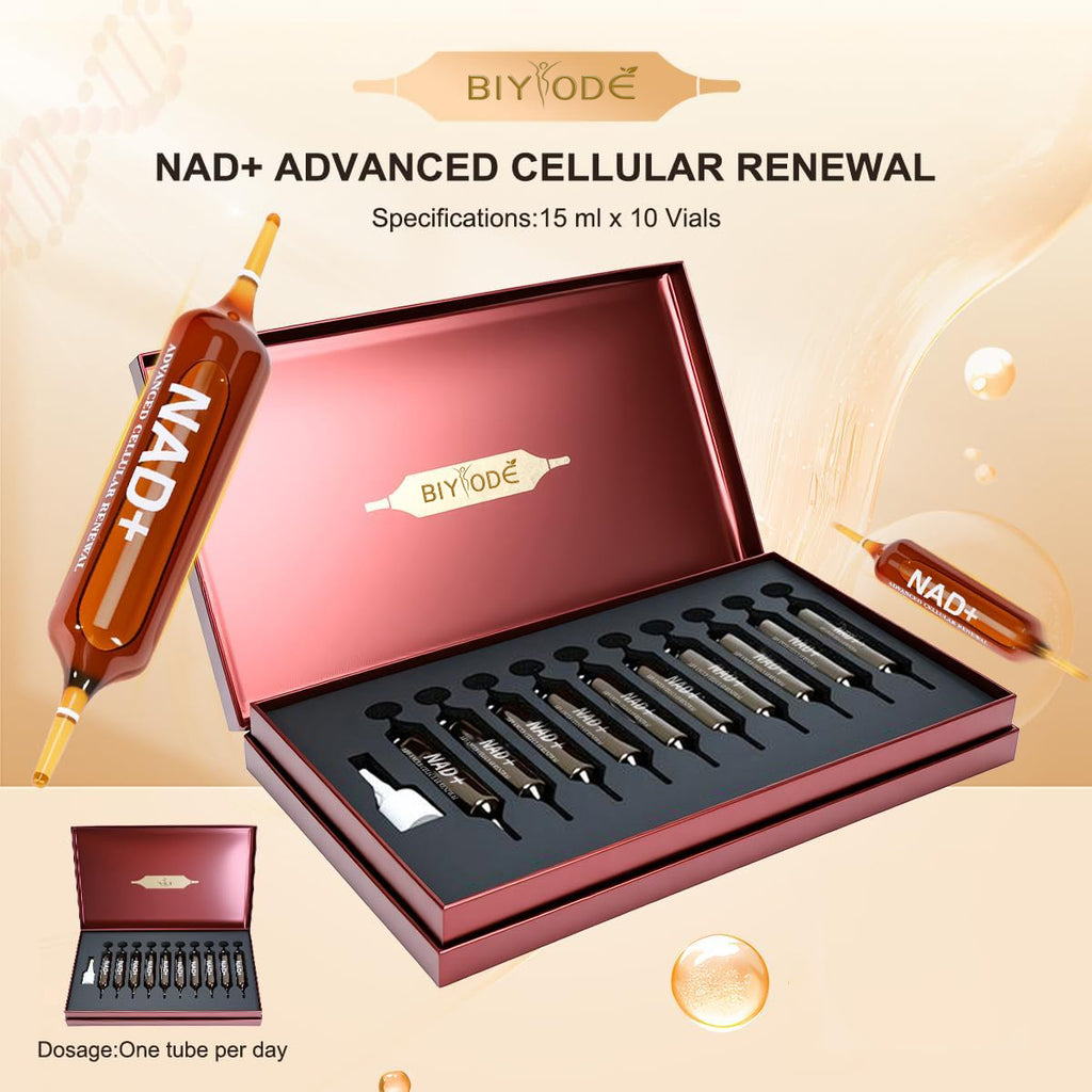 NAD+ 1200mg Liquid Supplement with Nicotinamide Riboside, PQQ & Grape Seed Extract for Cellular Vitality, Energy Metabolism & Antioxidant Support – 10 Liquid Vials