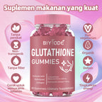 BIYODE Glutathione Gummies 500mg with Hydrolyzed Collagen, 60 Count, High Potency Skin Whitening & Anti-Aging Supplement, Natural Antioxidant for Freckle & Wrinkle Reduction, Sugar Free, Gluten Free, Vegan, 60 Gummies