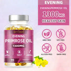 Evening Primrose Oil 1300mg Softgels - 90 Count, 109mg GLA Omega-6 Supplement for Healthy Skin, Hormone Support (PMS & Menopause), Non-GMO, Gluten-Free, Third-Party Tested
