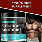 Creatine Monohydrate Gummies - 5000mg Per Serving, 120 Count (30 Servings) Creatine Supplements for Men & Women, Boost Workout Performance, Endurance & Post-Workout Recovery, Advanced Formula Dietary Supplement