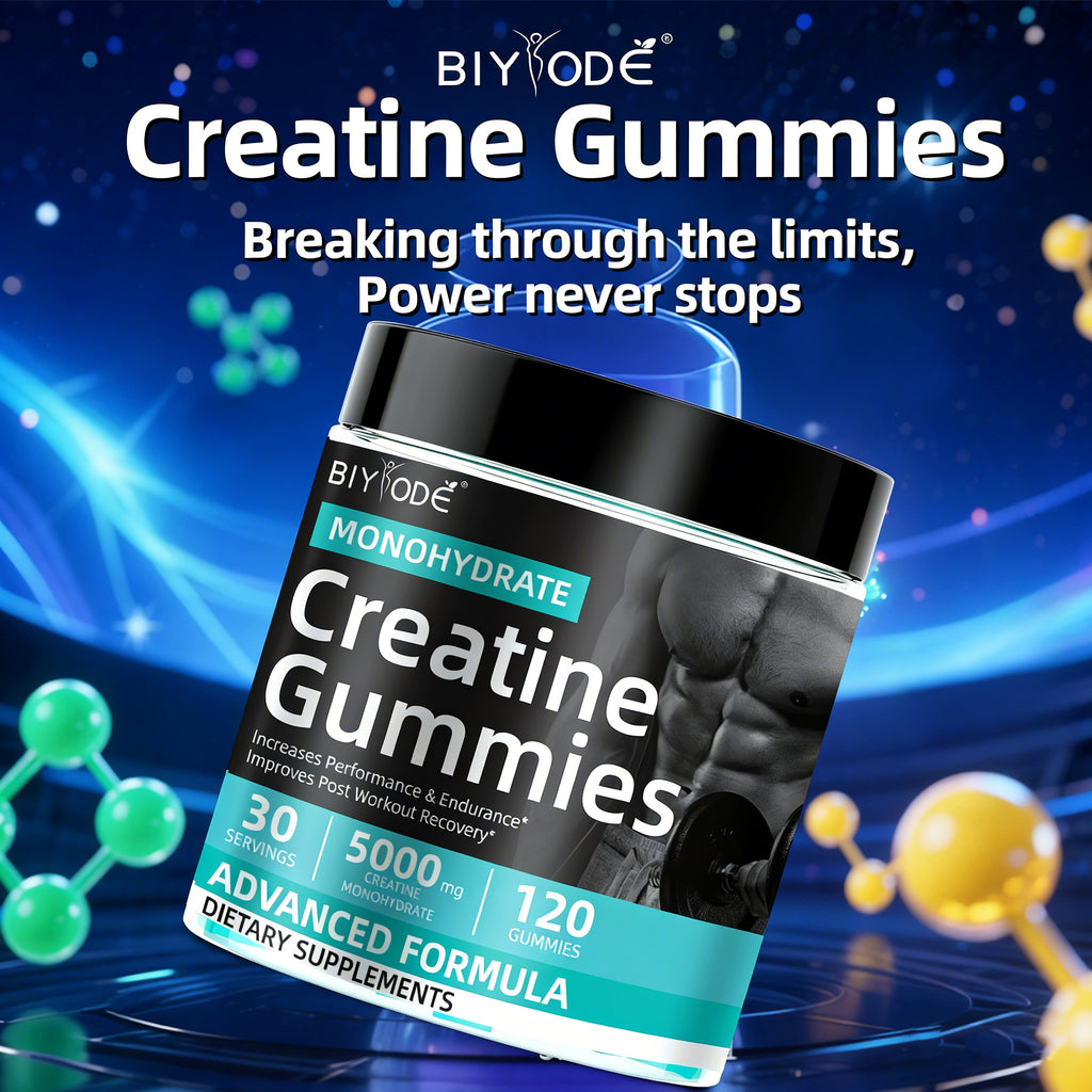Creatine Monohydrate Gummies - 5000mg Per Serving, 120 Count (30 Servings) Creatine Supplements for Men & Women, Boost Workout Performance, Endurance & Post-Workout Recovery, Advanced Formula Dietary Supplement