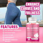 BIYODE BBL GUMMIES for Butt Enhancement - Bigger, Firming & Lifting, All Natural Butt Growth Supplement with Phytoestrogens, Hormone Balance Herbs, Collagen - Vegan, Keto Friendly, Gluten Free, Non-GMO, 60 Gummies